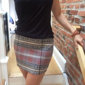 Graphic print mini skirt