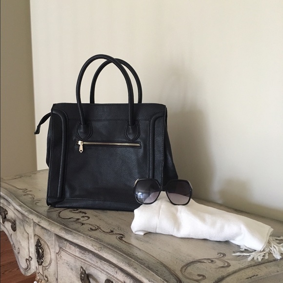 Black vinyl Neiman Marcus Purse