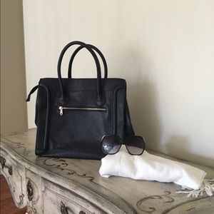 Black vinyl Neiman Marcus Purse