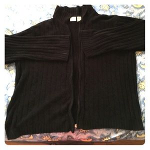 Erika women's 3x black zipper sweater