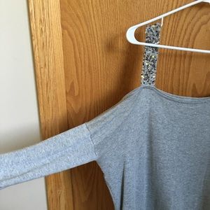 Cold shoulder sweater