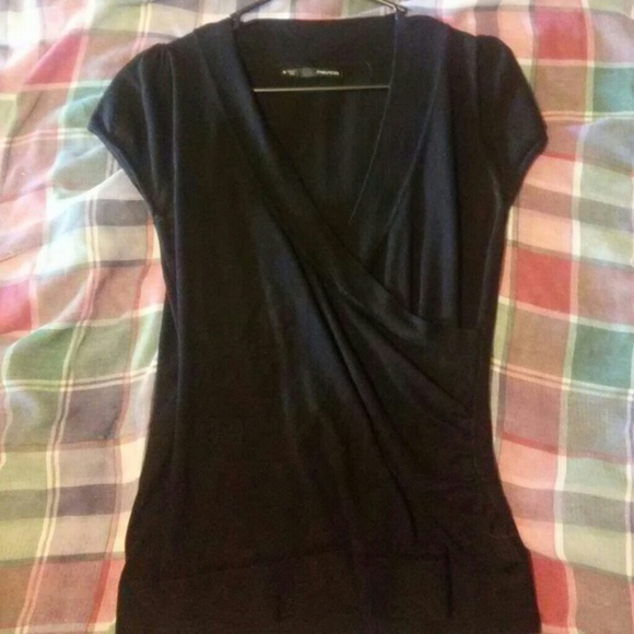 Black V-Neck Top