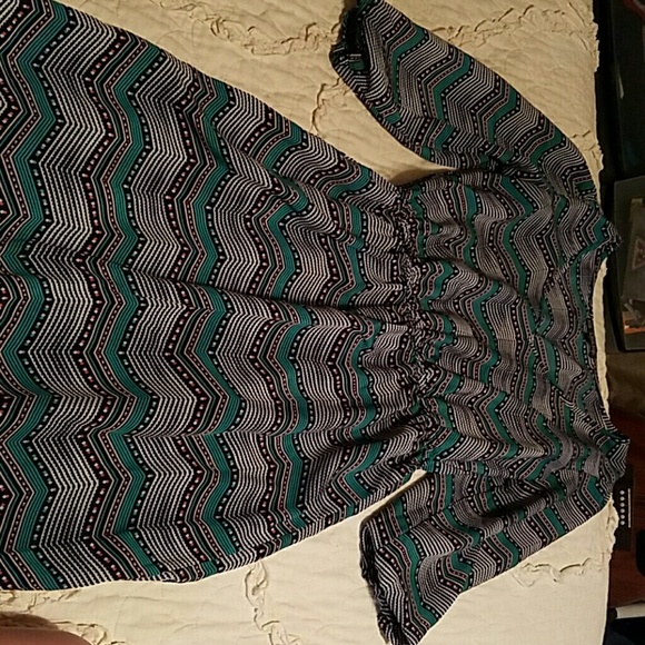 Multi colour chevron dress