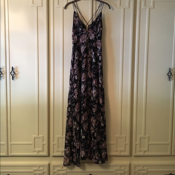 Floral strappy maxi