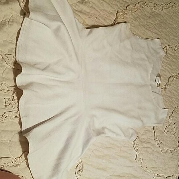 A'Gaci white peplum top