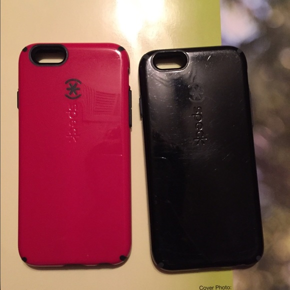 Black and red speck cases. iPhone 6