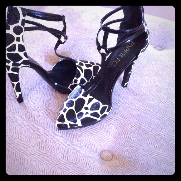 Paper Fox Shoes - Paper Fox T-Strap Heels