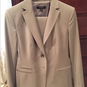 Ann Taylor Grey Pinstripe Suit