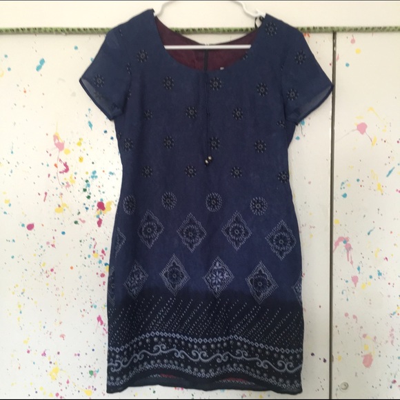 Navy Blue Bohemian Dress