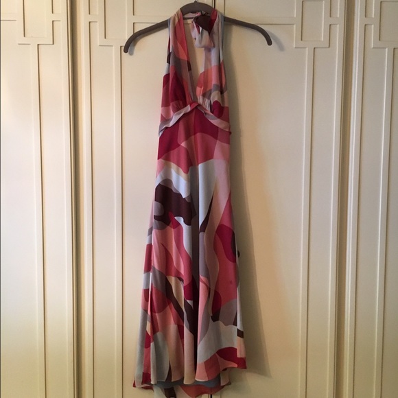BCBG halter multicolor dress