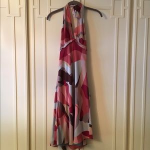 BCBG halter multicolor dress