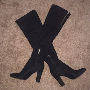 Suede Knee High Boots