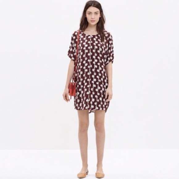 Madewell easy silk dress in batik vine M