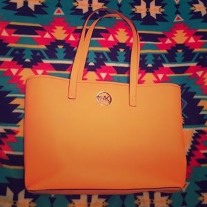 Michael Kors Jet Set Yellow Saffiano Leather Tote