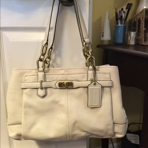 Coach white purse