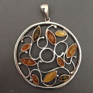 Sterling silver Amber pendant