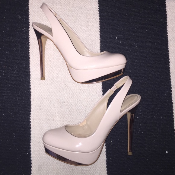Zara Nude/Rose Gold Heels SZ 37