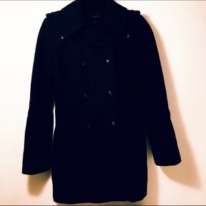 TOPSHOP Navy Wool Coat size 2-4