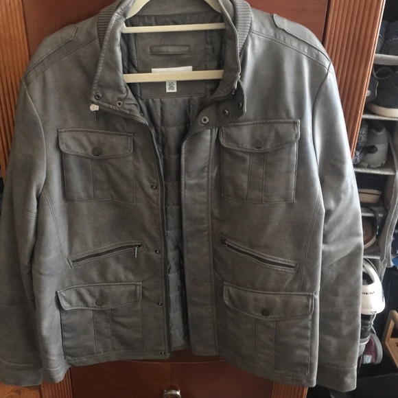 Calvin Klein Faux Leather Gray jacket