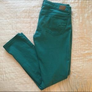 Teal Skinny Jeans by American Eagle