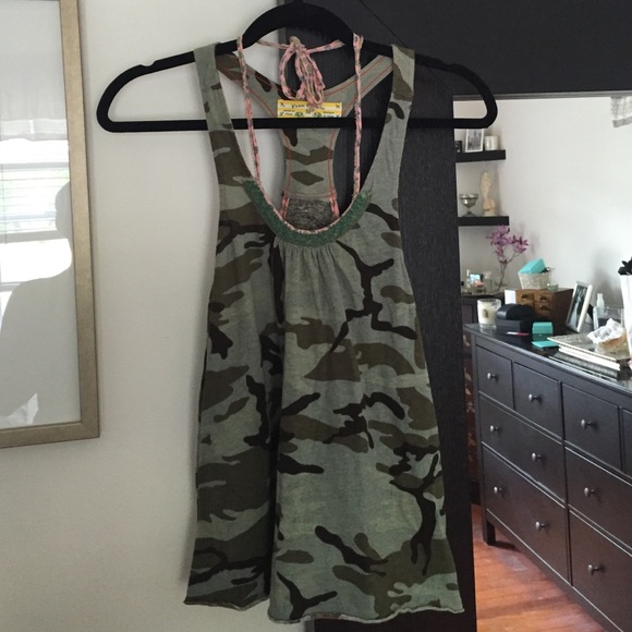 Free People Camouflage Tank