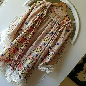 Women's soft floral lace shirt