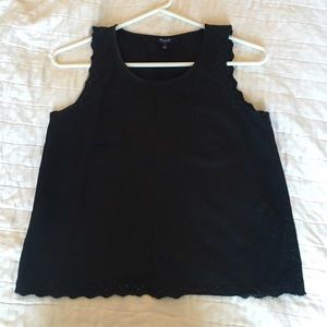 Black eyelet crop top by Madewell
