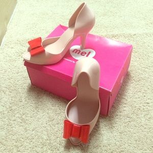 Melissa MEL peep toe shoes.