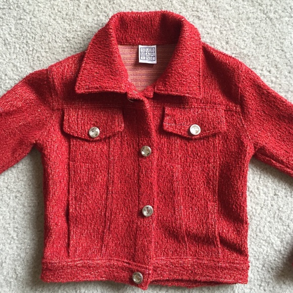 Classy red blazer for your chic young lady. - Picture 2 of 4