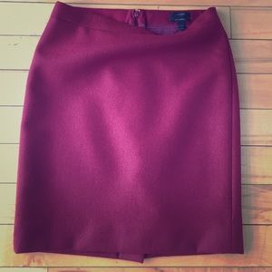 Crimson red JCrew no 2 pencil skirt size 8