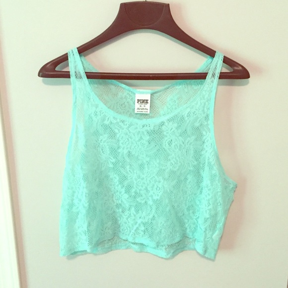 NWOT VS PINK Lace Crop Top