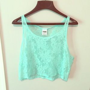 NWOT VS PINK Lace Crop Top