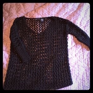 Victoria's Secret Moda Open Weave Sweater Metallic