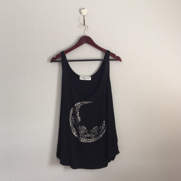 Project Social T Black Flowy Tank Top