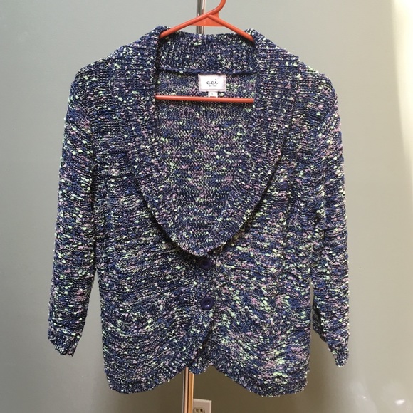 Sweater Blazer in Blue-Green-light Purple - Picture 1 of 2