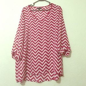 White and fuschia top