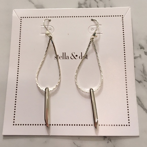Rebel Drop Earrings Stella & Dot Silver