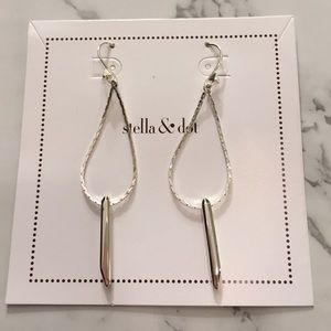 Rebel Drop Earrings Stella & Dot Silver