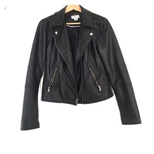 Vegan leather moto jacket