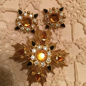 Pin and clip on earrings