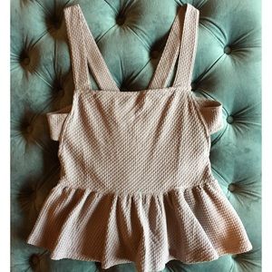 Free People Textured Cut Out Peplum