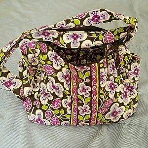 Vera Bradley Plum Petals On the Go Purse