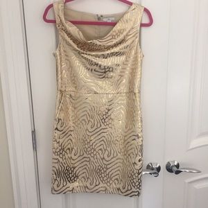 New Gap gold and cream dress with pockets. New Gap gold and cream dress with pockets.