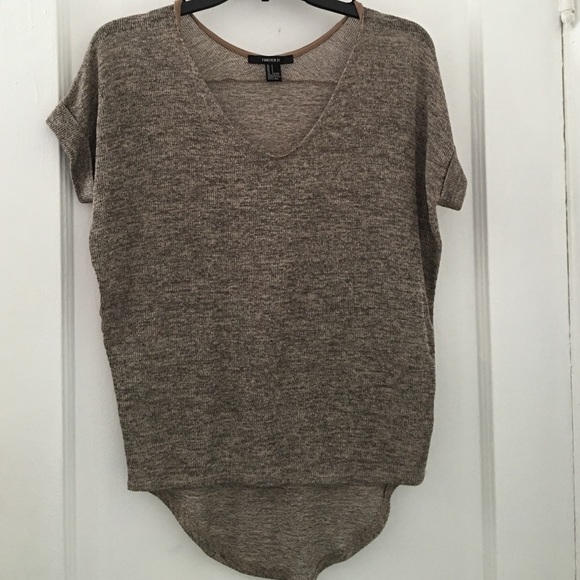 tan knit tee