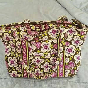 Vera Bradley Plum Petals Mandy Shoulder Bag