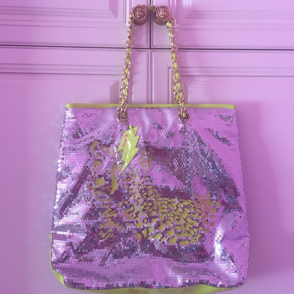 Betsy Johnson sequin tote