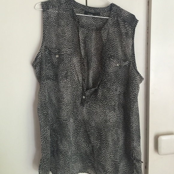 Sleeveless see thru dress up tank