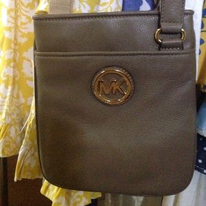 Michael kors genuine leather cross body purse