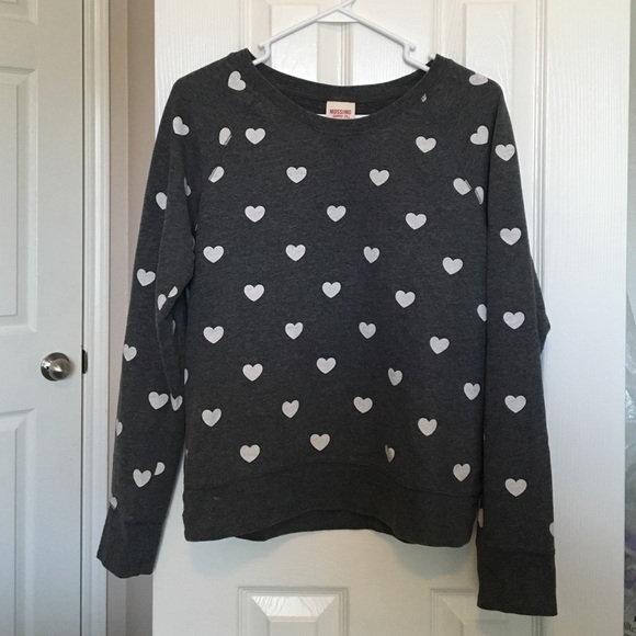 Grey w/ White Hearts Sweatshirt
