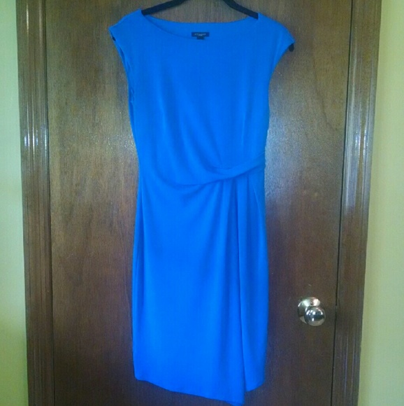 Ann Taylor Blue Sheath Dress- Size XS